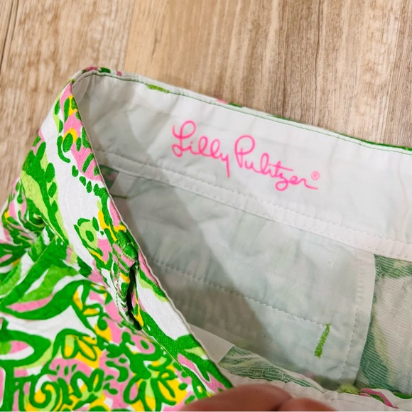 Lilly Pulitzer Womens Size 4 Seeing Pink Elephants The Callahan Shorts sz 2 - Picture 6 of 7